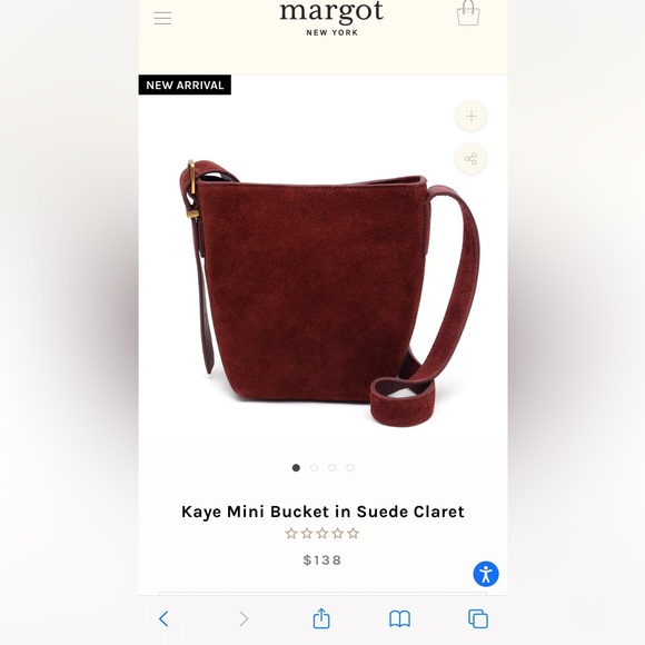 Margot New York Tan Suede Crossbody Bag - Picture 12 of 13